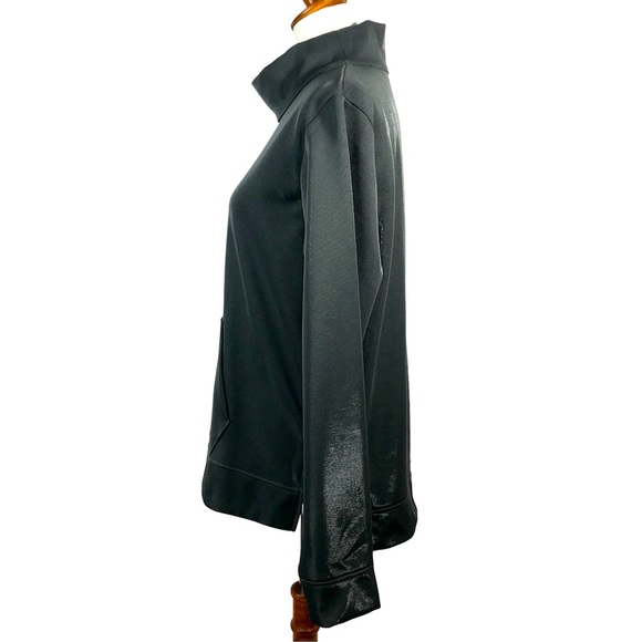 Under Armour Metallic Sheen Fleece Mirage Mock Neck Pullover Sweatshirt - Picture 3 of 12